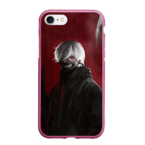 Чехол iPhone 7/8 матовый TOKYO GHOUL ТОКИЙСКИЙ ГУЛЬ ЩЮПАЛЬЦА / 3D-Малиновый – фото 1