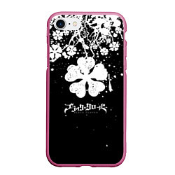 Чехол iPhone 7/8 матовый Black clover: Asta, цвет: 3D-малиновый