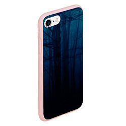 Чехол iPhone 7/8 матовый Gloomy forest, цвет: 3D-светло-розовый — фото 2