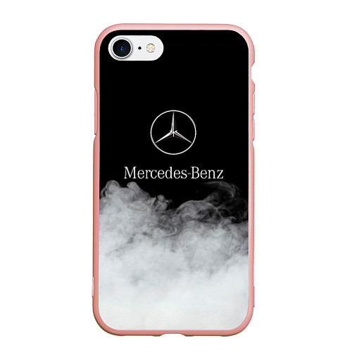 Чехол iPhone 7/8 матовый Mercedes-Benz Облака / 3D-Светло-розовый – фото 1