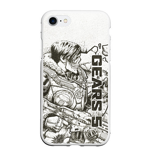 Чехол iPhone 7/8 матовый Gears 5 Gears of War - Кейт Диаз / 3D-Белый – фото 1