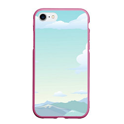 Чехол iPhone 7/8 матовый Чистая природа, цвет: 3D-малиновый