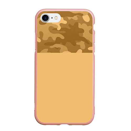 Чехол iPhone 7/8 матовый Песочный / 3D-Светло-розовый – фото 1