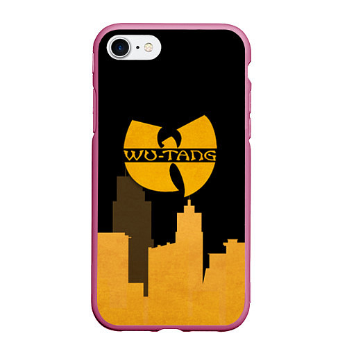 Чехол iPhone 7/8 матовый WU-TANG CLAN CITY / 3D-Малиновый – фото 1