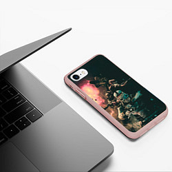 Чехол iPhone 7/8 матовый Моя банда Раст, цвет: 3D-светло-розовый — фото 2
