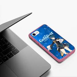 Чехол iPhone 7/8 матовый СИН ЦЮ XINGQIU ГИДРО, цвет: 3D-малиновый — фото 2