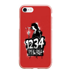Чехол iPhone 7/8 матовый Dee Dee Ramone, цвет: 3D-светло-розовый