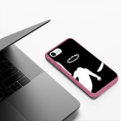 Чехол iPhone 7/8 матовый ВАЛЬГАЛЛА ТИМ WALHALLA TEAM LOOGO, цвет: 3D-малиновый — фото 2