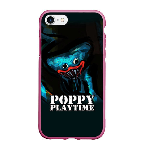 Чехол iPhone 7/8 матовый Poppy Playtime / 3D-Малиновый – фото 1