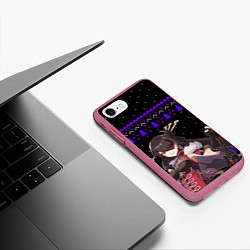 Чехол iPhone 7/8 матовый БЕЙ ДОУ НОВОГОДНИЙ, цвет: 3D-малиновый — фото 2