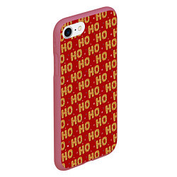 Чехол iPhone 7/8 матовый HO-HO-HO, цвет: 3D-малиновый — фото 2