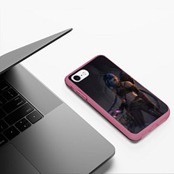 Чехол iPhone 7/8 матовый Дерзкая Джинкс, цвет: 3D-малиновый — фото 2