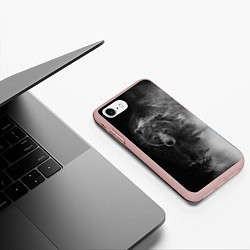 Чехол iPhone 7/8 матовый EVIL BEAR, цвет: 3D-светло-розовый — фото 2