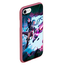 Чехол iPhone 7/8 матовый Arcane x Fortnite, цвет: 3D-малиновый — фото 2