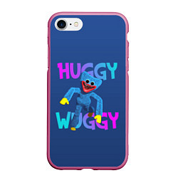 Чехол iPhone 7/8 матовый Huggy Wuggy: Зубастый монстр, цвет: 3D-малиновый