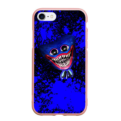 Чехол iPhone 7/8 матовый Huggy Wuggy: Blue Rage / 3D-Светло-розовый – фото 1