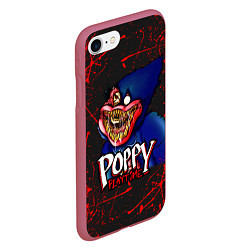 Чехол iPhone 7/8 матовый Poppy Playtime: Blood Rage, цвет: 3D-малиновый — фото 2