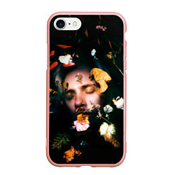 Чехол iPhone 7/8 матовый Рома в цветах, цвет: 3D-светло-розовый