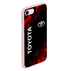 Чехол iPhone 7/8 матовый TOYOTA MILITARY PIXEL BLACK RED, цвет: 3D-светло-розовый — фото 2