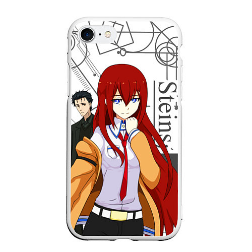 Чехол iPhone 7/8 матовый Врата Штейна SteinsGate / 3D-Белый – фото 1