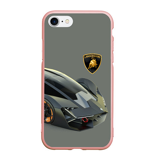 Чехол iPhone 7/8 матовый Lamborghini concept 2020 / 3D-Светло-розовый – фото 1