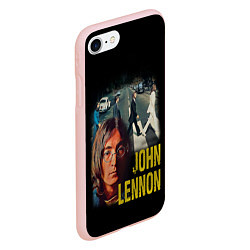 Чехол iPhone 7/8 матовый The Beatles John Lennon, цвет: 3D-светло-розовый — фото 2