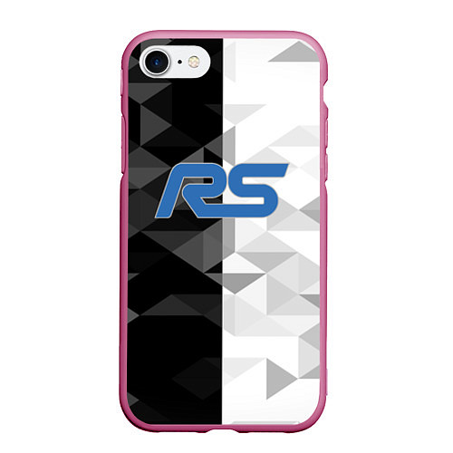 Чехол iPhone 7/8 матовый ST AUTOSPORT FORD / 3D-Малиновый – фото 1