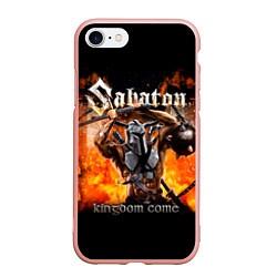 Чехол iPhone 7/8 матовый Kingdom Come - Sabaton, цвет: 3D-светло-розовый