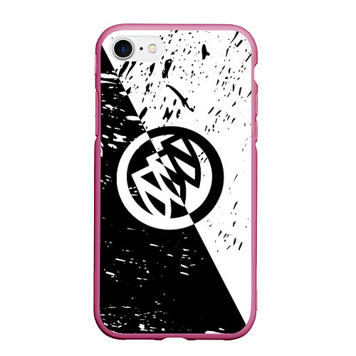 Чехол iPhone 7/8 матовый Buick Black and White Grunge / 3D-Малиновый – фото 1