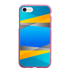 Чехол iPhone 7/8 матовый Резкая Абстракция, цвет: 3D-малиновый