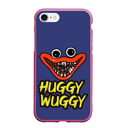 Чехол iPhone 7/8 матовый Huggy Wuggy: Smile, цвет: 3D-малиновый
