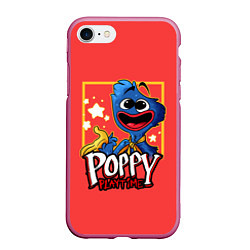 Чехол iPhone 7/8 матовый POPPY PLAYTIME: STARS, цвет: 3D-малиновый