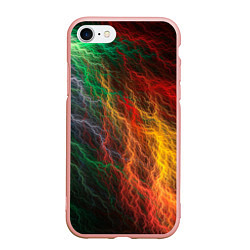 Чехол iPhone 7/8 матовый Цветной разряд, цвет: 3D-светло-розовый