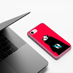 Чехол iPhone 7/8 матовый Like clocwork, цвет: 3D-малиновый — фото 2