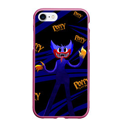 Чехол iPhone 7/8 матовый Poppy Playtime Геометрия, цвет: 3D-малиновый