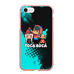 Чехол iPhone 7/8 матовый Toca Boca Рита и Леон, цвет: 3D-светло-розовый