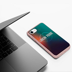 Чехол iPhone 7/8 матовый Studio Collection - Linkin Park, цвет: 3D-светло-розовый — фото 2