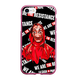 Чехол iPhone 7/8 матовый БУМАЖНЫЙ ДОМ WE ARE THE RESISTANCE