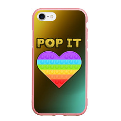 Чехол iPhone 7/8 матовый Pop It - Heart - Abstraction, цвет: 3D-баблгам