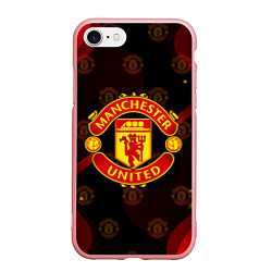 Чехол iPhone 7/8 матовый MANCHESTER UNITED FIRE STYLE SPORT ПЛАМЯ