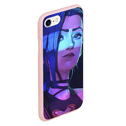 Чехол iPhone 7/8 матовый Jinx в неоне, цвет: 3D-светло-розовый — фото 2