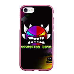 Чехол iPhone 7/8 матовый Geometry Dash: Demon Art