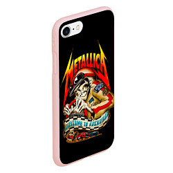 Чехол iPhone 7/8 матовый Metallica WELCOME TO ROCKVILLE, цвет: 3D-светло-розовый — фото 2