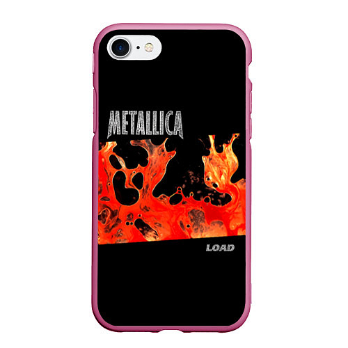 Чехол iPhone 7/8 матовый Load - Metallica / 3D-Малиновый – фото 1