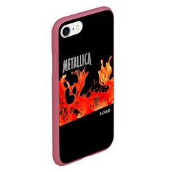 Чехол iPhone 7/8 матовый Load - Metallica, цвет: 3D-малиновый — фото 2