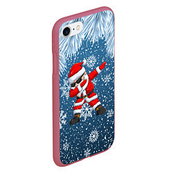 Чехол iPhone 7/8 матовый DAB SANTA WINTER, цвет: 3D-малиновый — фото 2