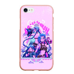 Чехол iPhone 7/8 матовый Стадии Джинкс, цвет: 3D-светло-розовый