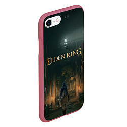 Чехол iPhone 7/8 матовый Elden Ring - логово, цвет: 3D-малиновый — фото 2