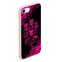 Чехол iPhone 7/8 матовый JOJO BIZARRE ADVENTURE ПЕРСОНАЖИ, цвет: 3D-светло-розовый — фото 2