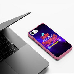 Чехол iPhone 7/8 матовый Неон NY 2022, цвет: 3D-малиновый — фото 2